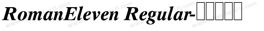 RomanEleven Regular字体转换
